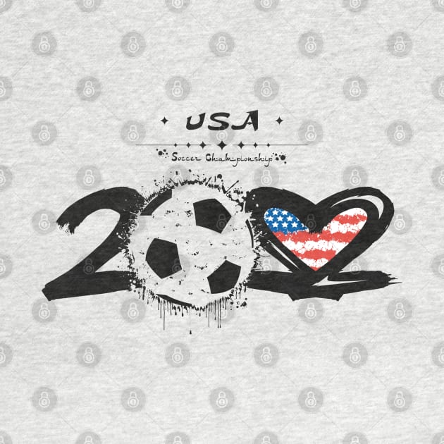 USA World Cup 2022, US Soccer American Flag Soccer Team 2022 by Printofi.com